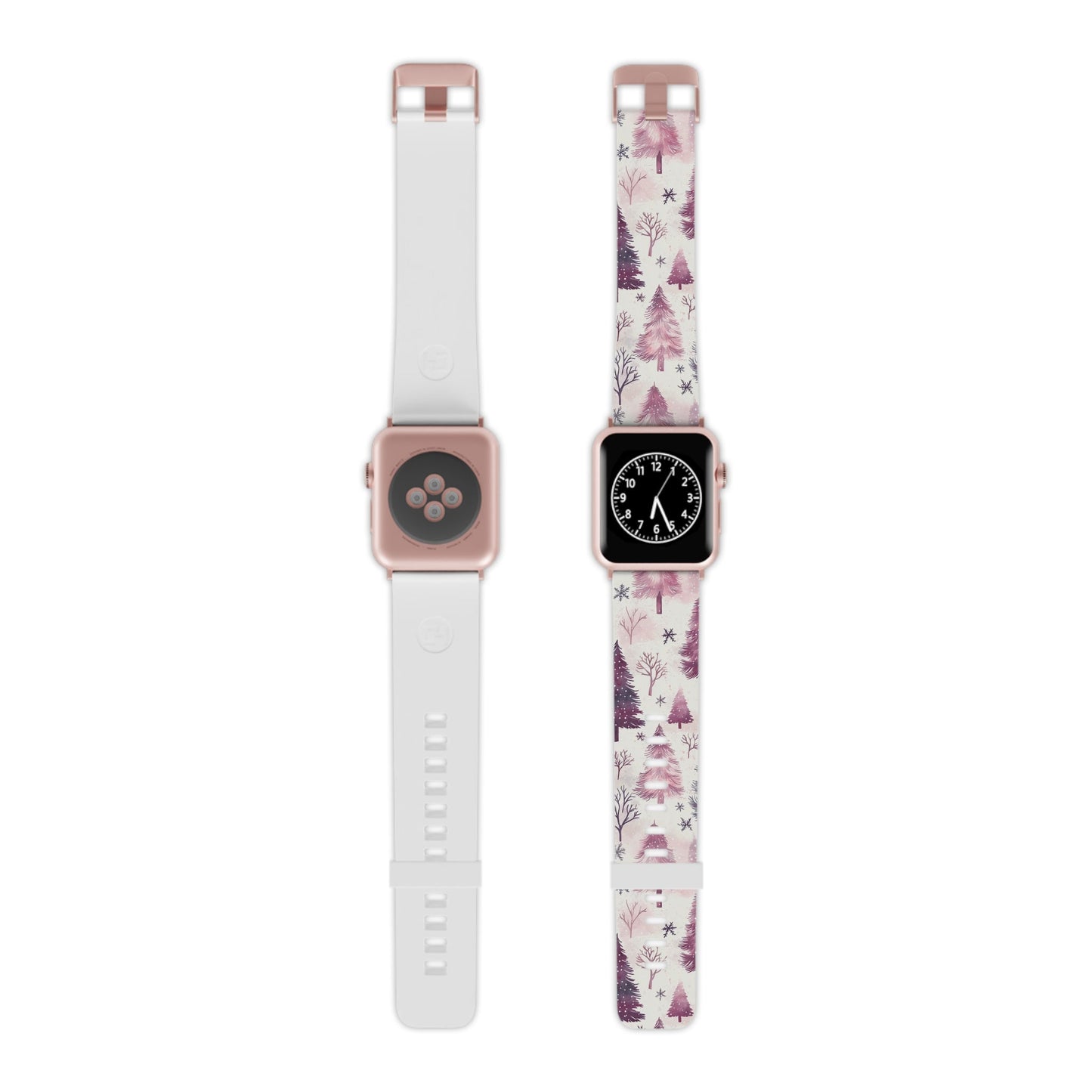 Winter Wonderland Purple Christmas Trees Apple Watch Band - BOGO Cases