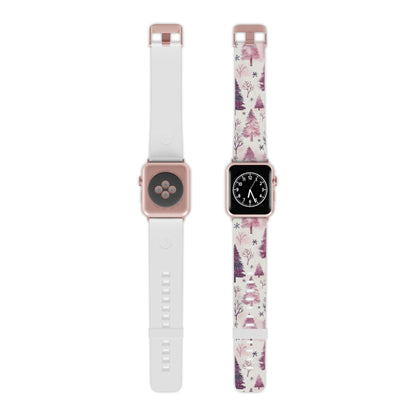 Winter Wonderland Purple Christmas Trees Apple Watch Band - BOGO Cases