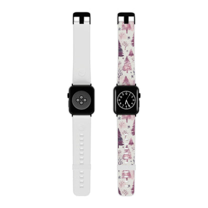 Winter Wonderland Purple Christmas Trees Apple Watch Band - BOGO Cases
