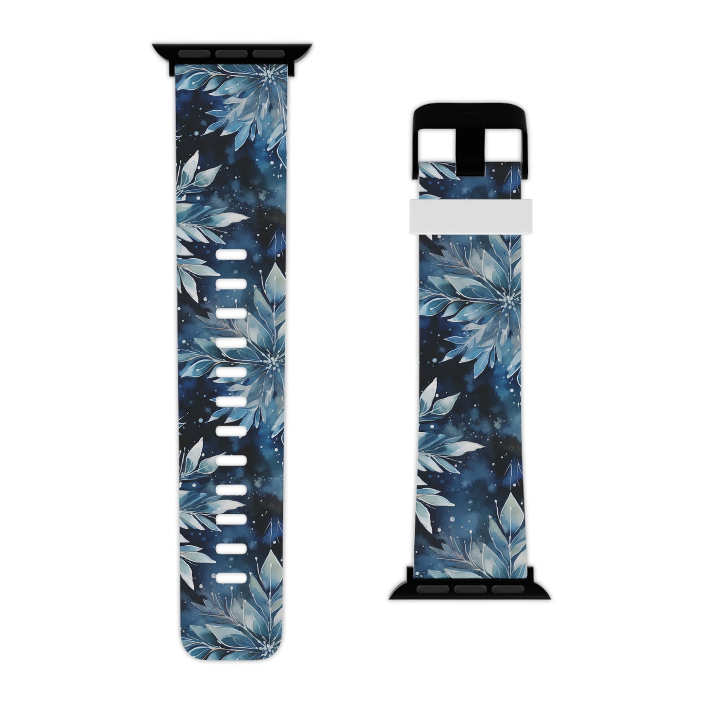 Winter’s Embrace Blue Snowflake Apple Watch Band - BOGO Cases