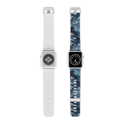 Winter’s Embrace Blue Snowflake Apple Watch Band - BOGO Cases