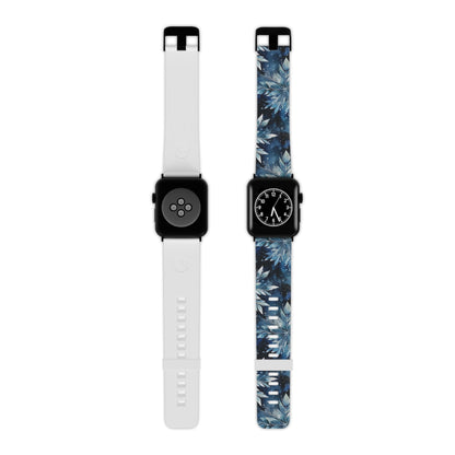 Winter’s Embrace Blue Snowflake Apple Watch Band - BOGO Cases