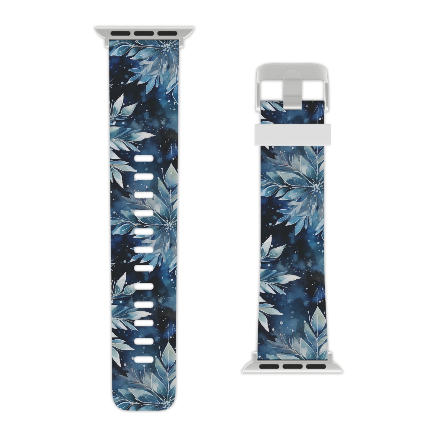 Winter’s Embrace Blue Snowflake Apple Watch Band - BOGO Cases