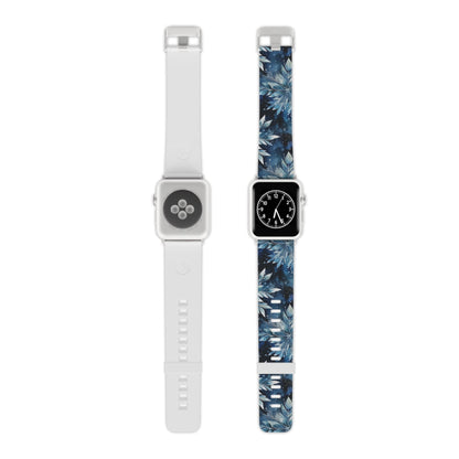 Winter’s Embrace Blue Snowflake Apple Watch Band - BOGO Cases