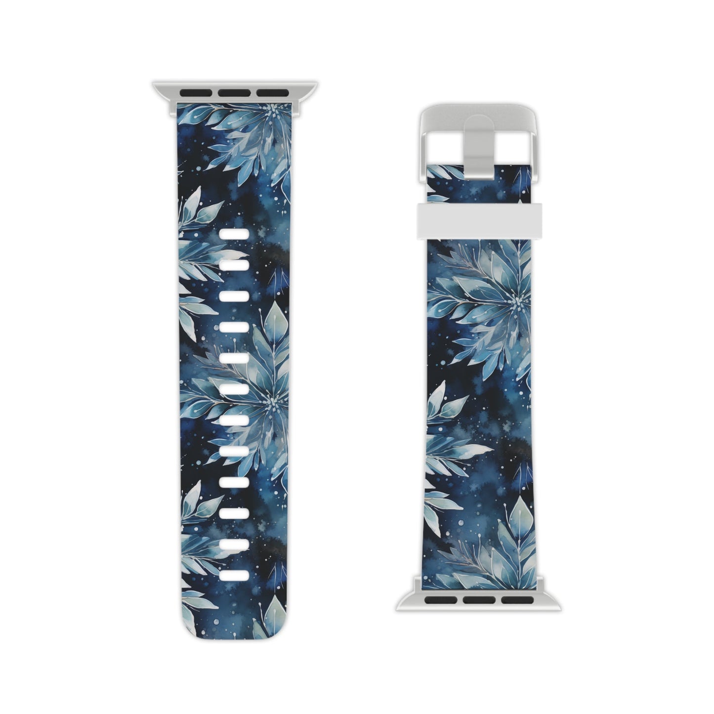 Winter’s Embrace Blue Snowflake Apple Watch Band - BOGO Cases