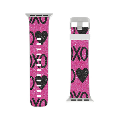 XOXO Glitter Hearts Apple Watch Band - BOGO Cases