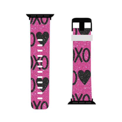 XOXO Glitter Hearts Apple Watch Band - BOGO Cases