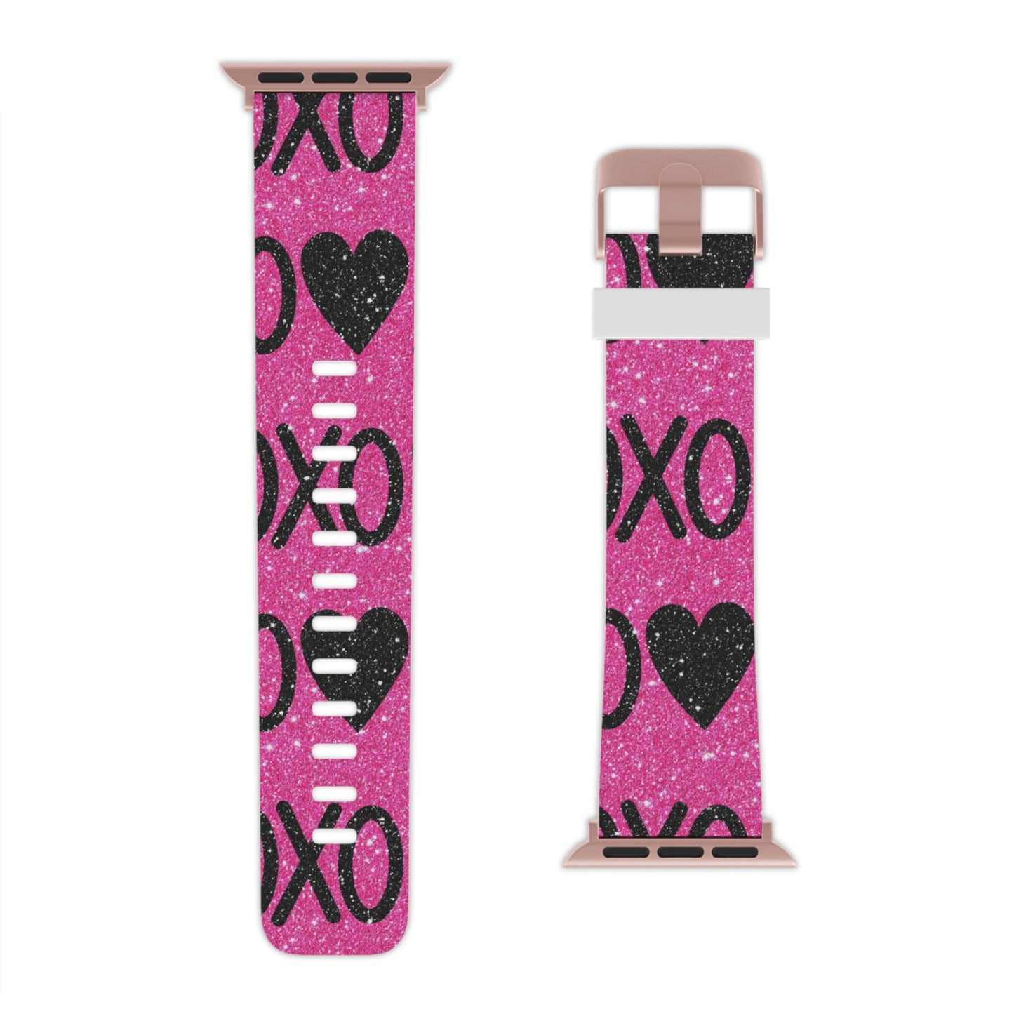 XOXO Glitter Hearts Apple Watch Band - BOGO Cases