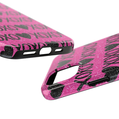 XOXO Glitter Hearts iPhone Case - BOGO Cases