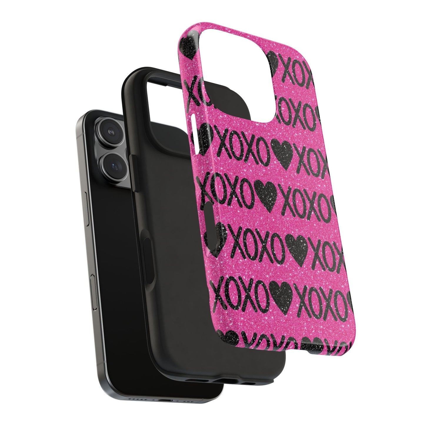 XOXO Glitter Hearts iPhone Case - BOGO Cases