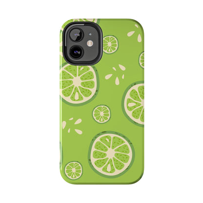 Zesty Lime Splash Tough iPhone Case – Fresh Citrus Design, Dual - Layer Protection - BOGO Cases