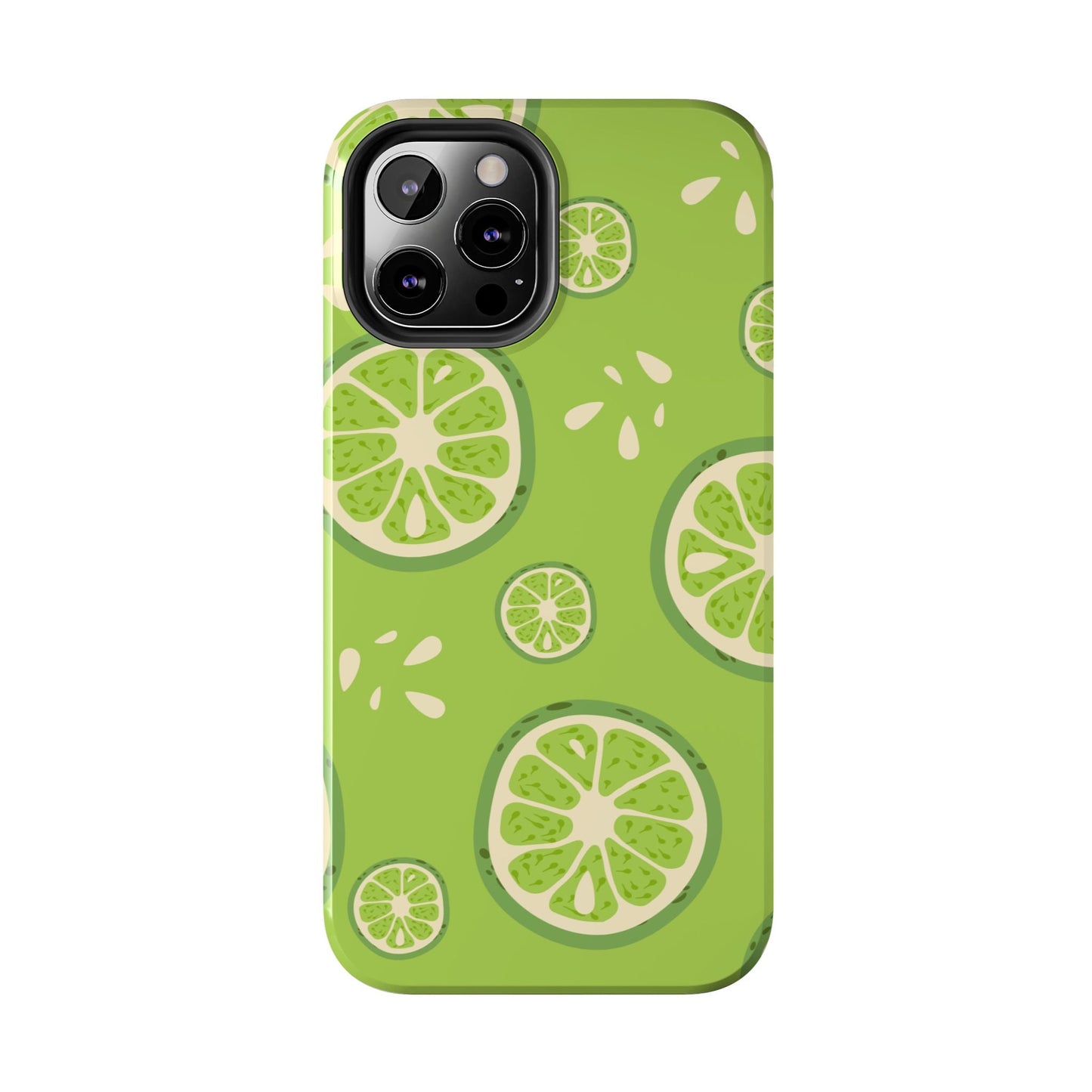 Zesty Lime Splash Tough iPhone Case – Fresh Citrus Design, Dual - Layer Protection - BOGO Cases