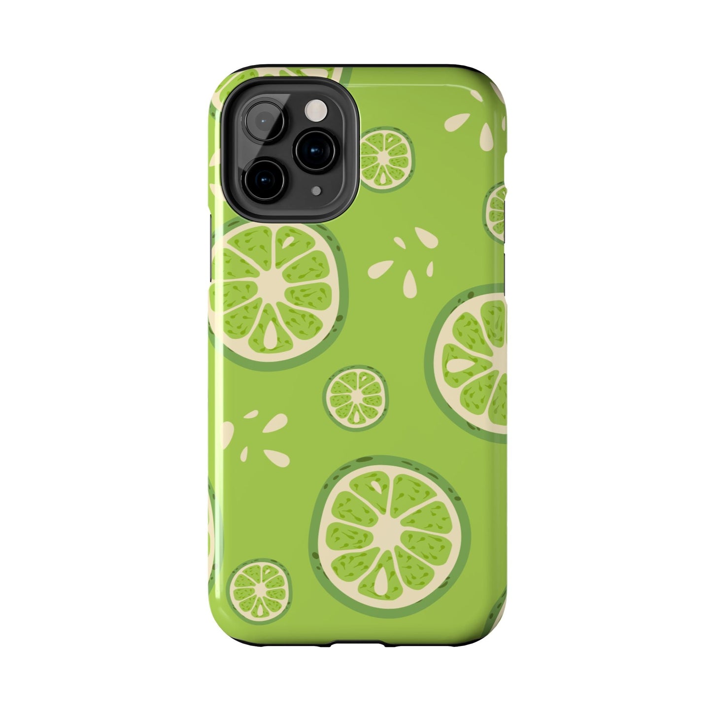 Zesty Lime Splash Tough iPhone Case – Fresh Citrus Design, Dual - Layer Protection - BOGO Cases