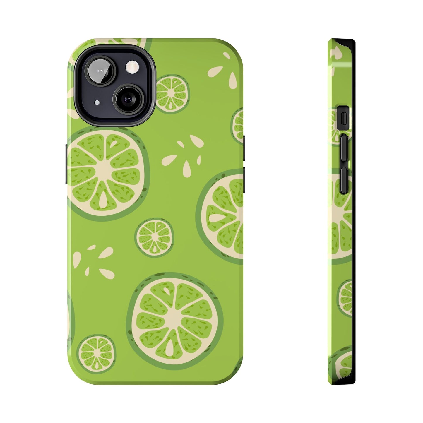 Zesty Lime Splash Tough iPhone Case – Fresh Citrus Design, Dual - Layer Protection - BOGO Cases