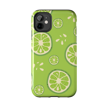 Zesty Lime Splash Tough iPhone Case – Fresh Citrus Design, Dual - Layer Protection - BOGO Cases