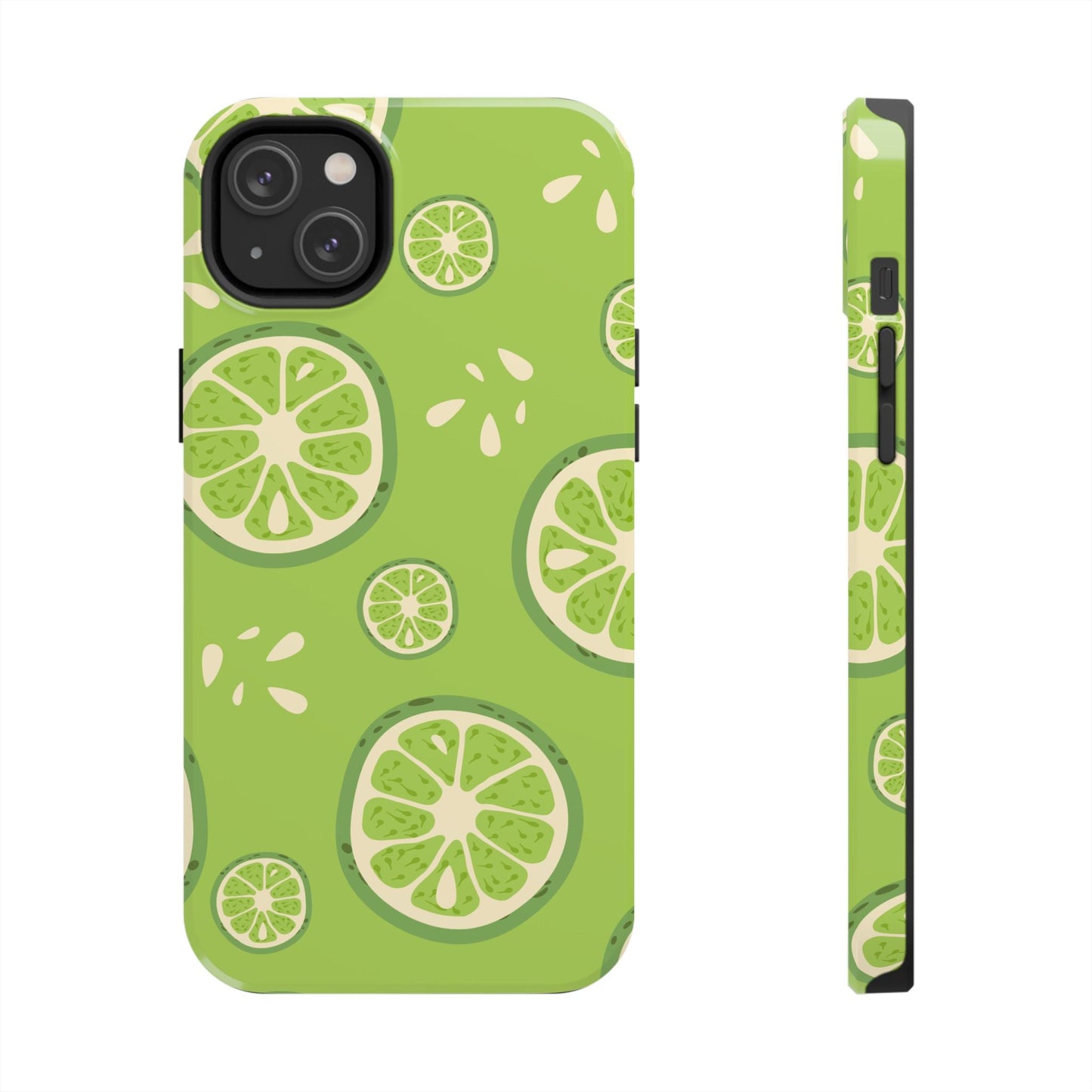 Zesty Lime Splash Tough iPhone Case – Fresh Citrus Design, Dual - Layer Protection - BOGO Cases