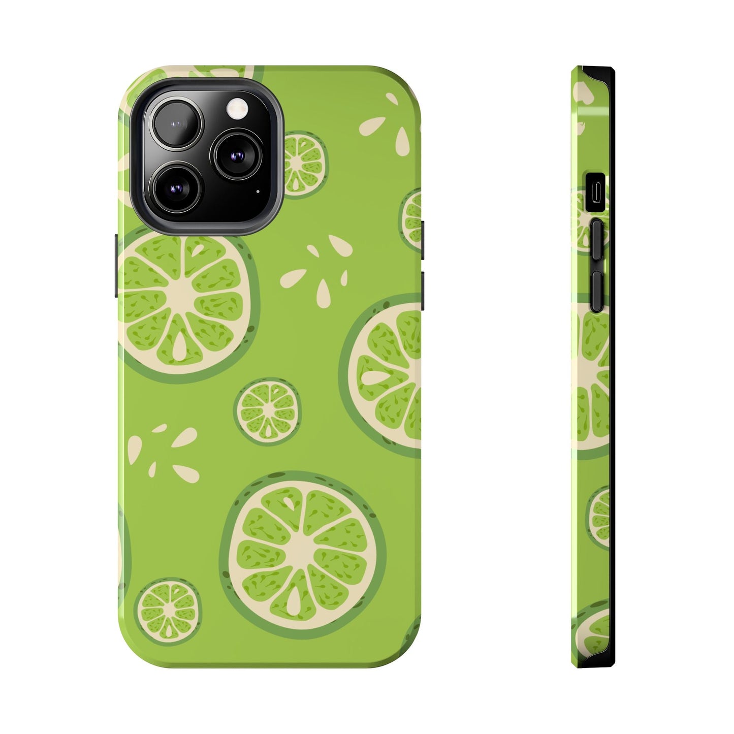 Zesty Lime Splash Tough iPhone Case – Fresh Citrus Design, Dual - Layer Protection - BOGO Cases