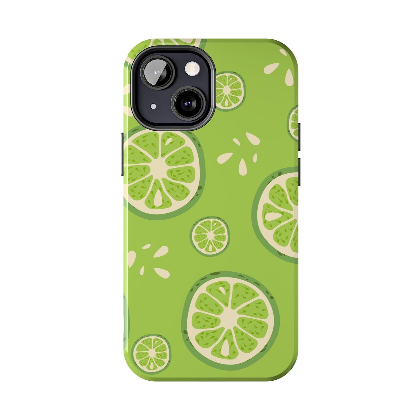 Zesty Lime Splash Tough iPhone Case – Fresh Citrus Design, Dual - Layer Protection - BOGO Cases