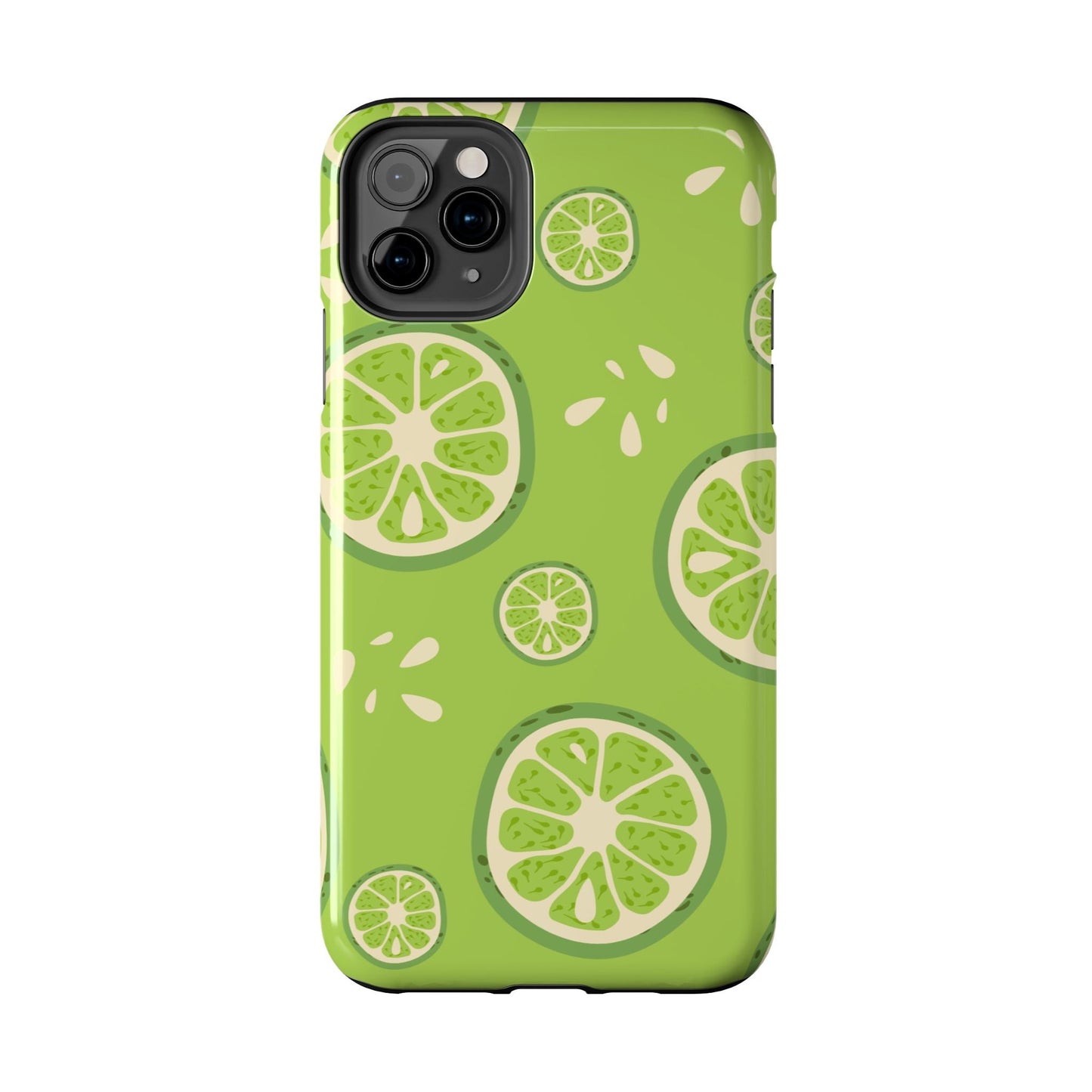 Zesty Lime Splash Tough iPhone Case – Fresh Citrus Design, Dual - Layer Protection - BOGO Cases