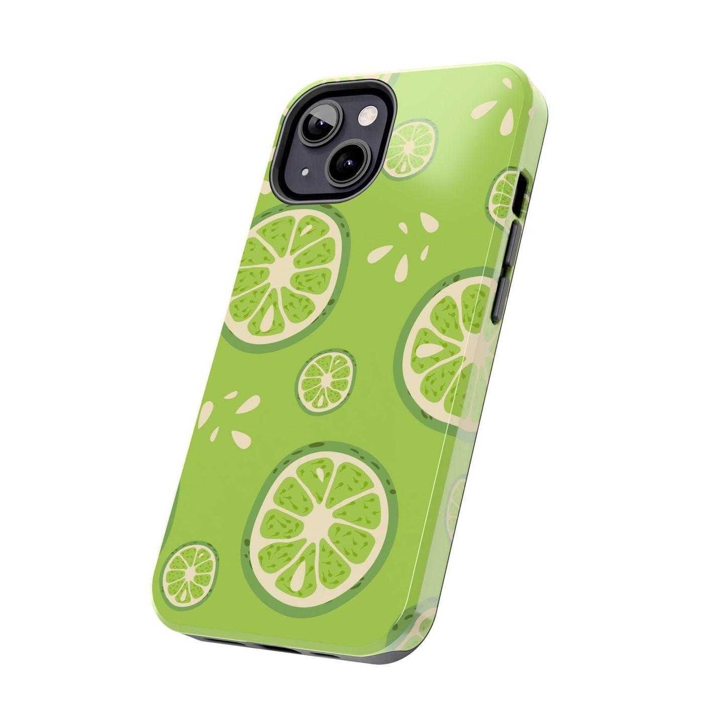 Zesty Lime Splash Tough iPhone Case – Fresh Citrus Design, Dual - Layer Protection - BOGO Cases