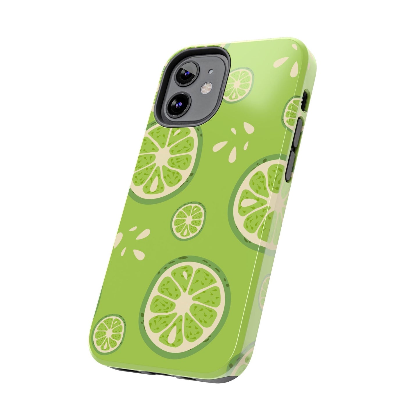 Zesty Lime Splash Tough iPhone Case – Fresh Citrus Design, Dual - Layer Protection - BOGO Cases