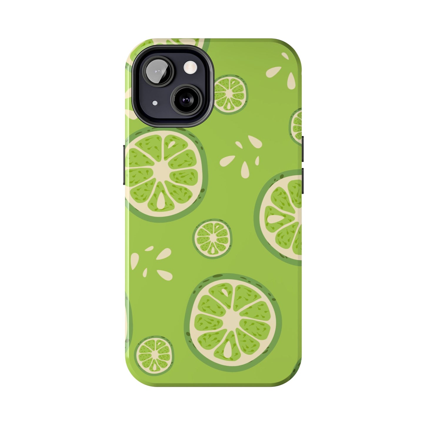 Zesty Lime Splash Tough iPhone Case – Fresh Citrus Design, Dual - Layer Protection - BOGO Cases