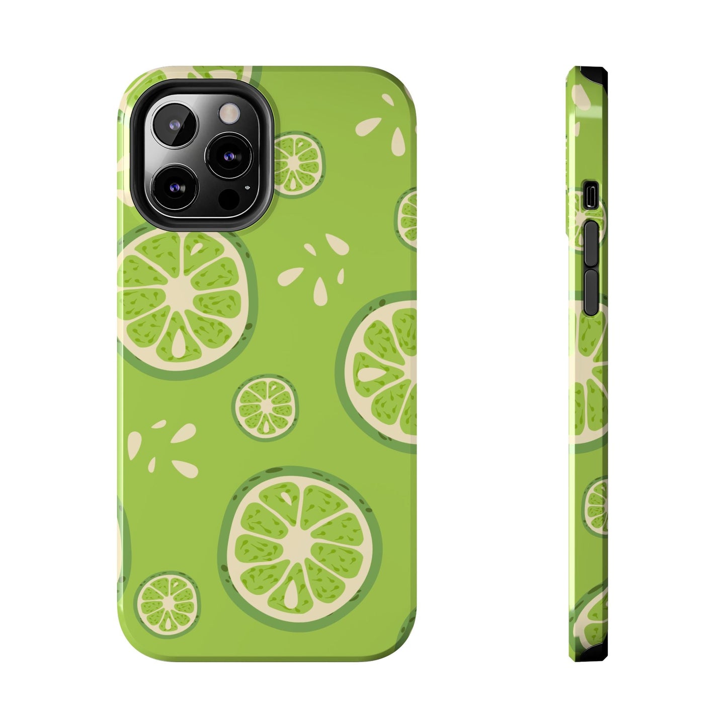 Zesty Lime Splash Tough iPhone Case – Fresh Citrus Design, Dual - Layer Protection - BOGO Cases