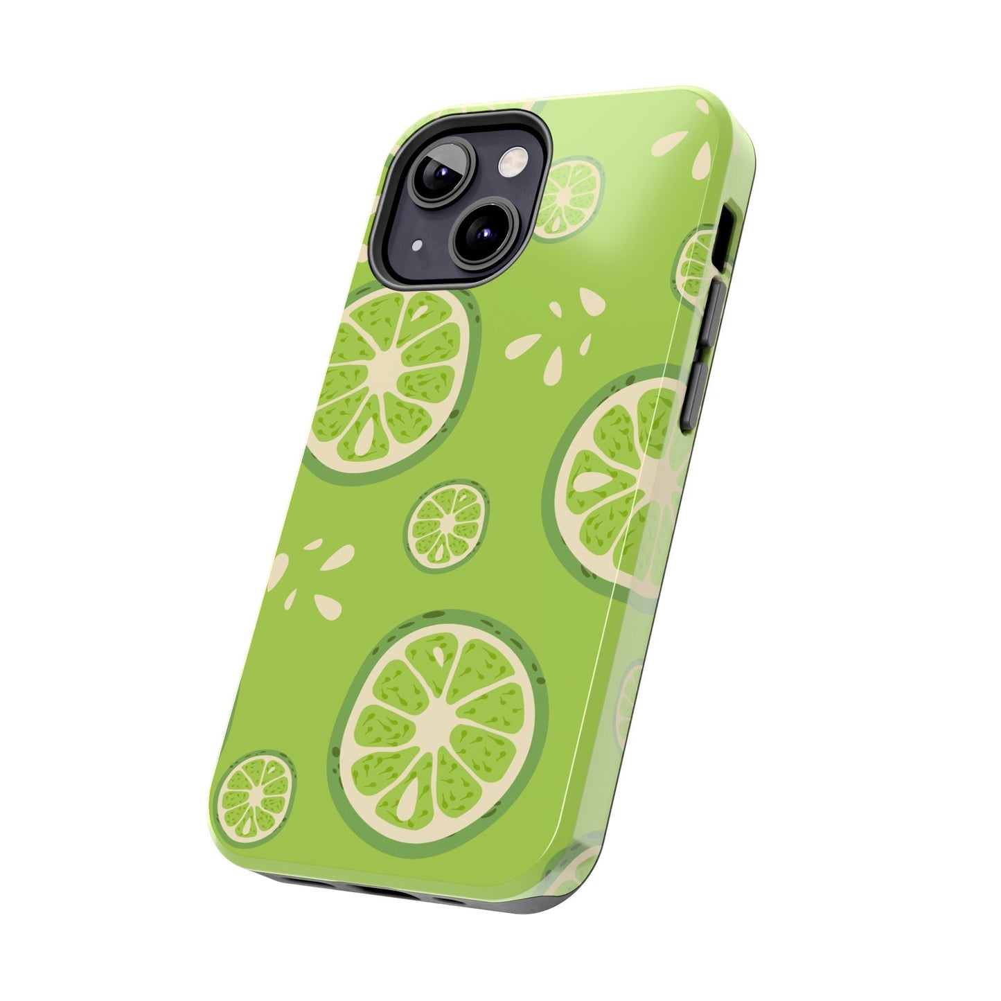 Zesty Lime Splash Tough iPhone Case – Fresh Citrus Design, Dual - Layer Protection - BOGO Cases