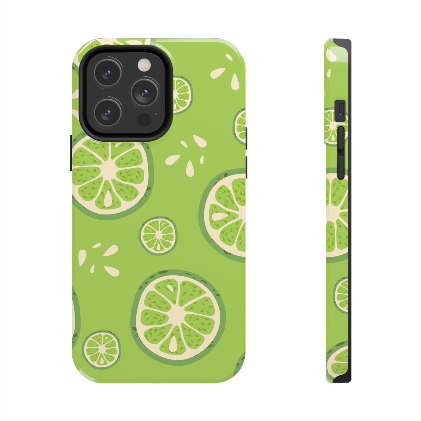 Zesty Lime Splash Tough iPhone Case – Fresh Citrus Design, Dual - Layer Protection - BOGO Cases