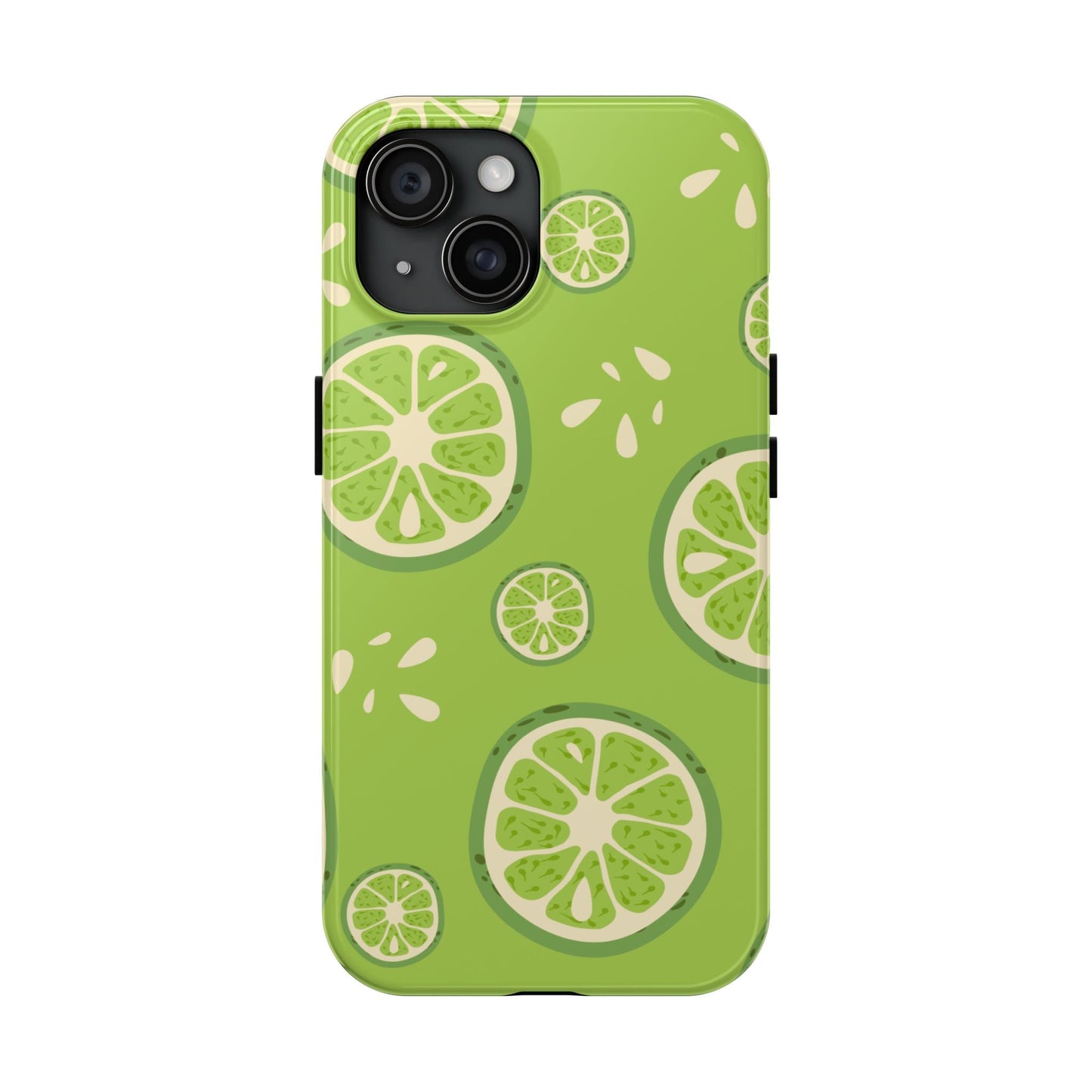 Zesty Lime Splash Tough iPhone Case – Fresh Citrus Design, Dual - Layer Protection - BOGO Cases