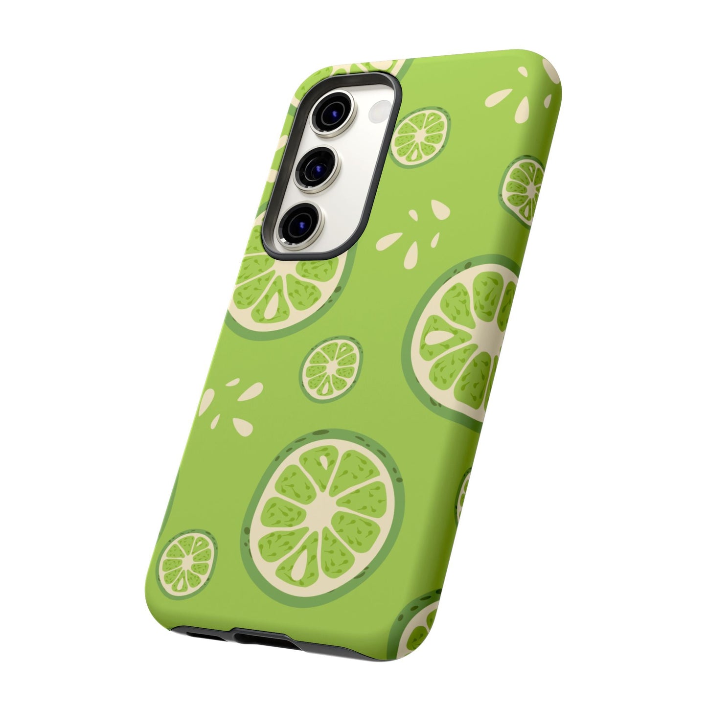 Zesty Lime Splash Tough Samsung Galaxy Case – Fresh Citrus Design, Dual - Layer Protection - BOGO Cases